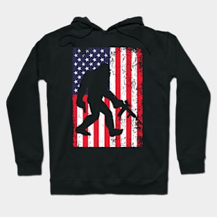 bigfoot american flag 4th of july Hoodie